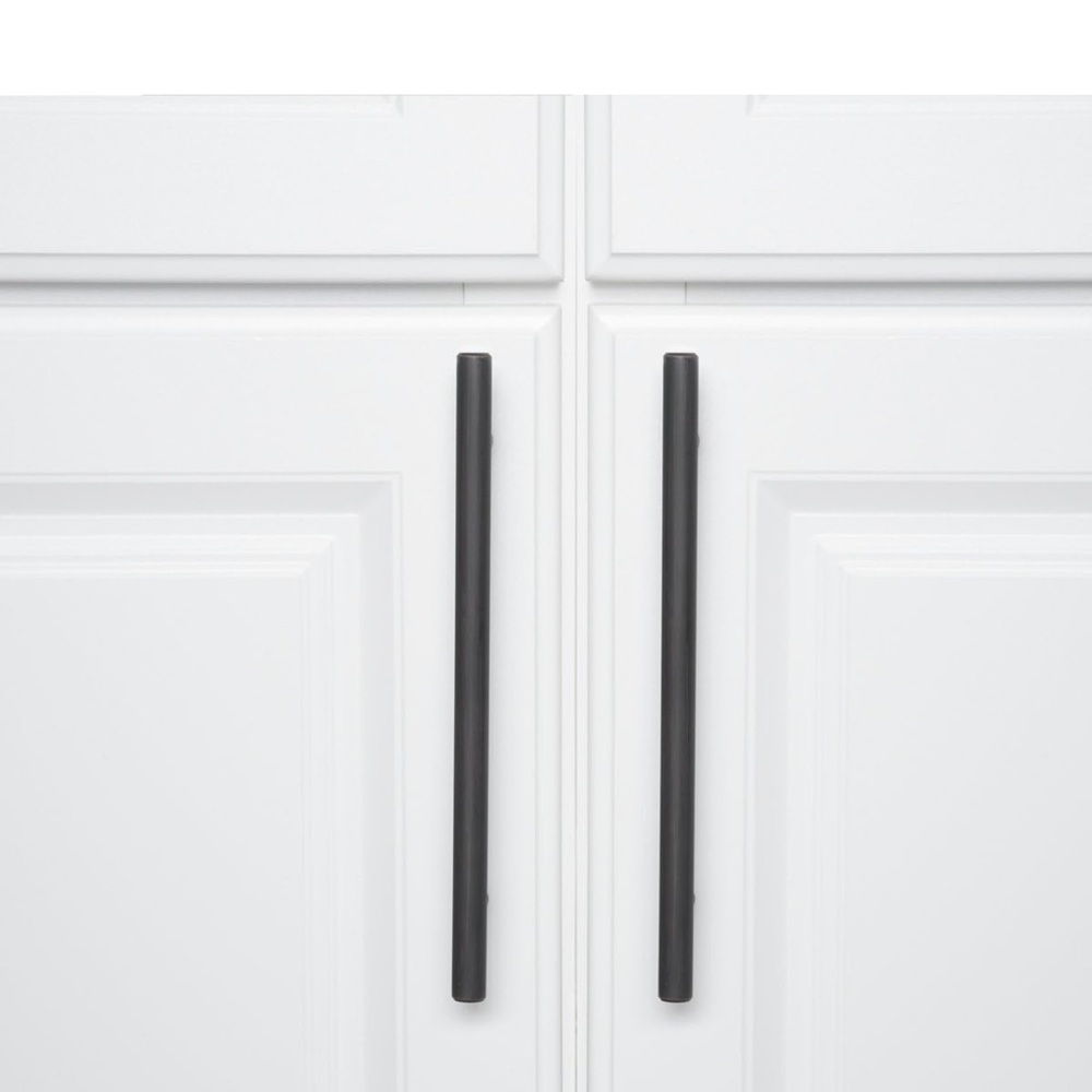 Amazon Basics Euro Bar Cabinet Handle Oil Rubbed Bronze, 10-Pack